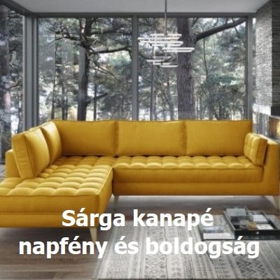 Sárga kanapé: napfény és boldogság a nappaliban
