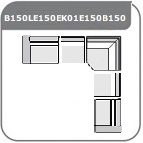 B150L + E150 + EK01 + E150 + B150R / sarok 319/333  x 319/333 
