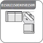 B150L + E150 + EK05 + B150R / sarok 319/333  x 237/251 jobb
