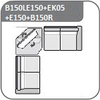 B150L + E150 + EK05 + E150 + B150R / sarok 319/333  x 319/333
