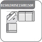 B150R + E150 + EK05 + B150L / sarok 319/333  x 237/251 bal