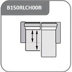 B150RL+CH00R - sarokkanapé 248 cm X 160 cm - jobbos