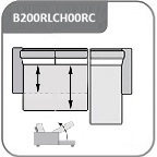 B200RL+CH00RC - sarokkanapé 270 cm X 160 cm - jobbos