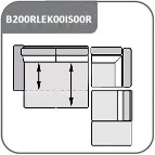 B200RL+EK00+IS00R - sarokkanapé jobbos