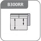 B300RR - 3 személyes kanapé motorosan mélyíthető ülőfelülettel 1 karral jobb