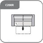 C200R - 2 személyes kanapé 1 karral bal