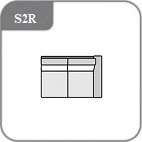 S2R - 2 személyes elem karfa jobb