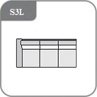 S3L - 3 személyes elem karfa bal