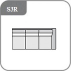 S3R - 3 személyes elem karfa jobb