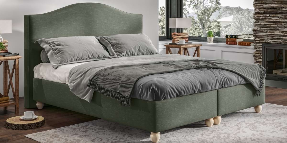 Clara ágyneműtartós ágy zöld színben 160X200